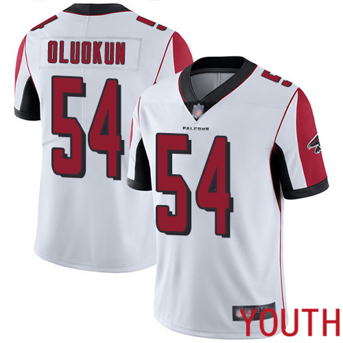 Atlanta Falcons Limited White Youth Foye Oluokun Road Jersey NFL Football #54 Vapor Untouchable->youth nfl jersey->Youth Jersey